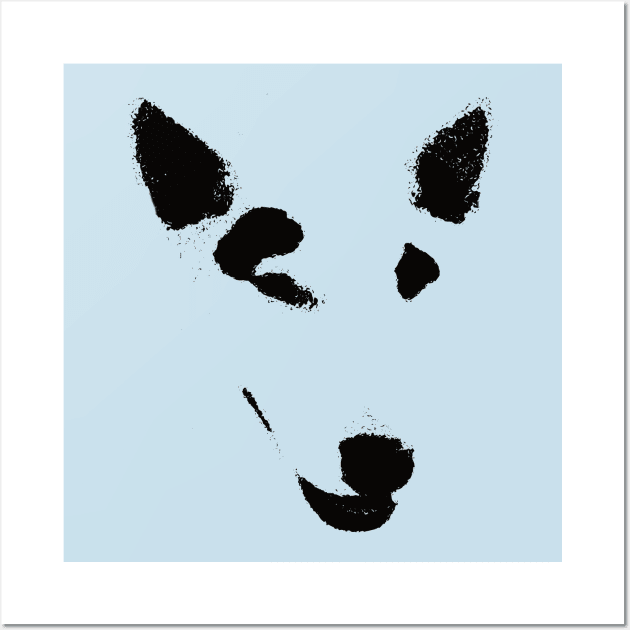 Miniature Bull Terrier Face Wall Art by DoggyStyles